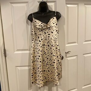 XL ASTR cream and animal print lined dress - NWT